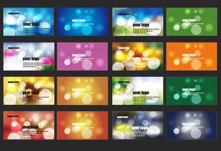 梦幻科技名片卡片设计矢量素材