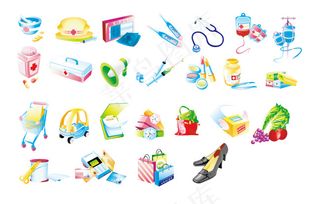 生活医疗用品矢量