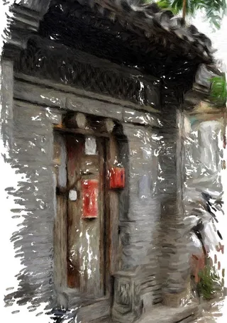 原创北京胡同鼠绘图片