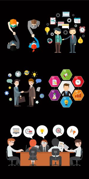 海报展板素材商业动漫人物标示图标信...