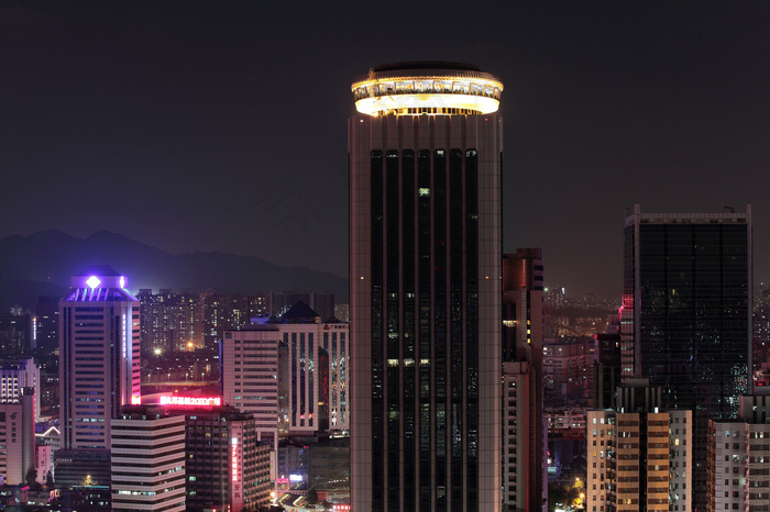 深圳建筑群夜景图片