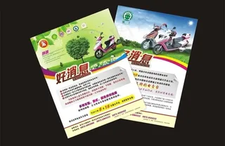 猫王电动车宣传单图片