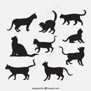 可爱卡通矢量猫