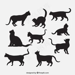 可爱卡通矢量猫