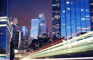 地产城市炫光图片