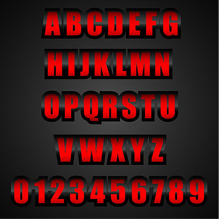 英文数字字体设计