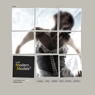 欧美整洁方块展示模板