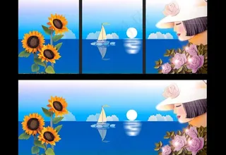 向日葵 美女图片