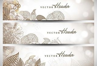 浪漫欧式花纹 古典花纹 横幅图片