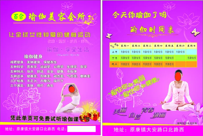 2014彩页瑜伽cdr矢量模版下载