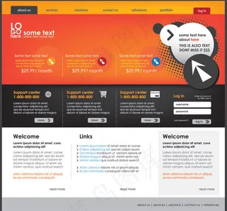 企业网页模板矢量素材