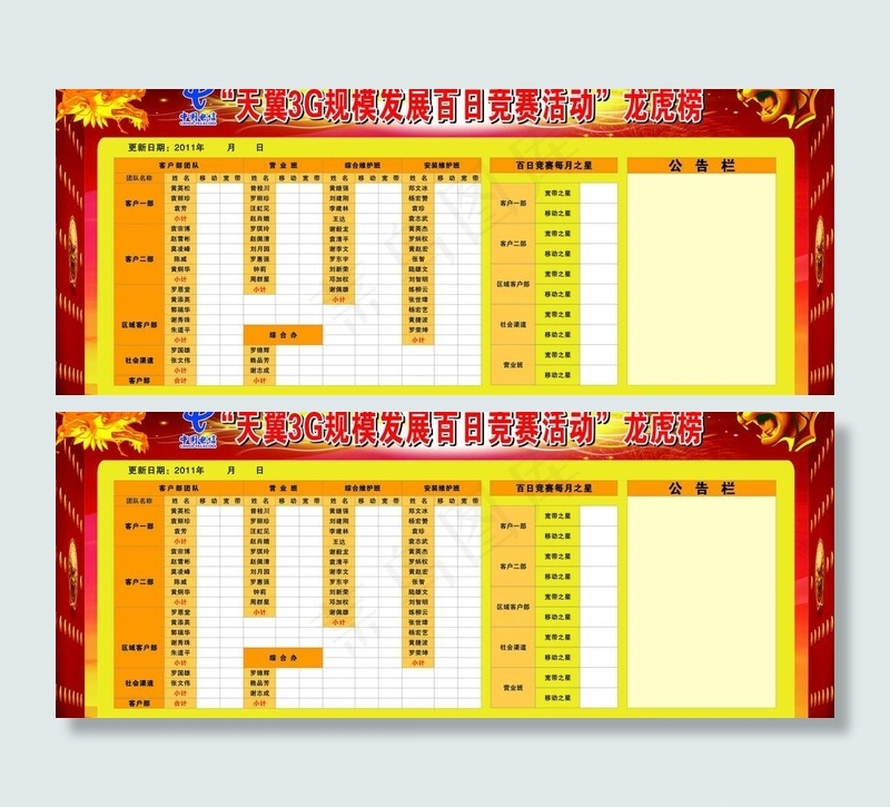 电信龙虎榜图片cdr矢量模版下载