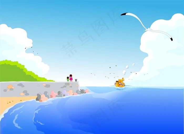 卡通插画cdr矢量模版下载