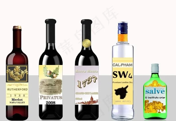 葡萄红酒包装设计图片psd模版下载
