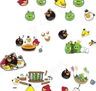 愤怒的小鸟矢量