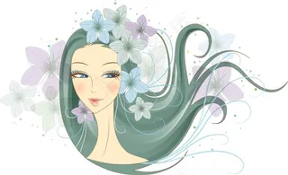 长发飘飘的美女