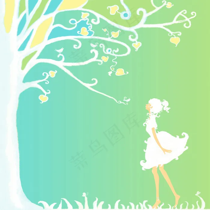 梦幻树彩绘