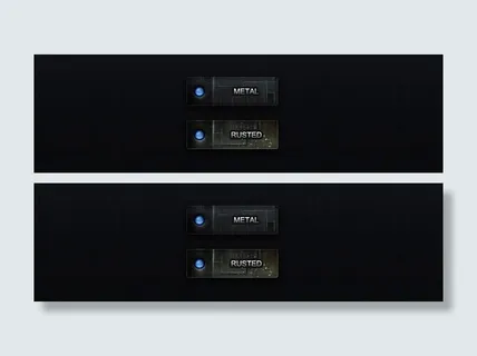 复古金属按钮PSD