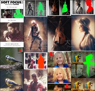 数码人像添加柔焦逆光效果PS动作