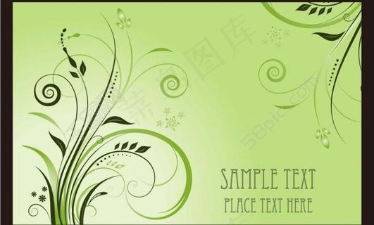 绿色花纹背景图片