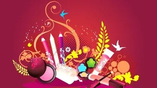 化妆品的主题潮流插画矢量素材