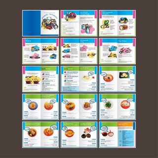 农业农产品绿色清新插画卡通菜谱