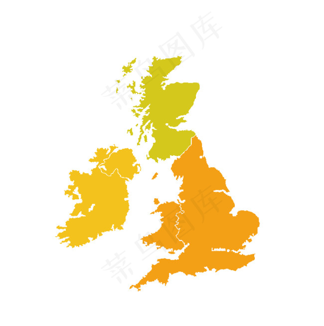 英国地图ai矢量模版下载