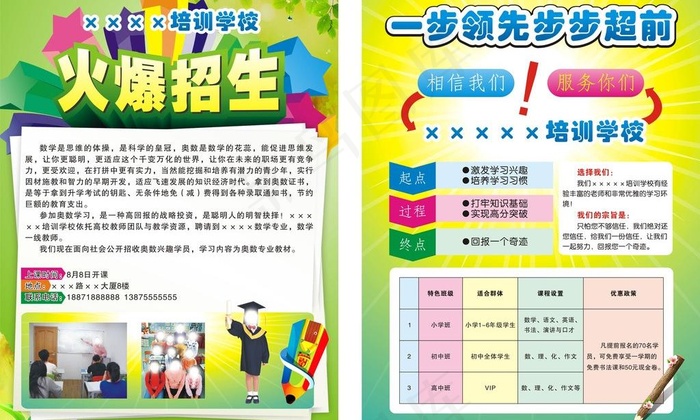 招生宣传单图片cdr矢量模版下载