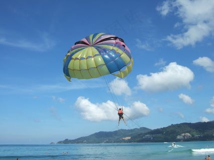 水上降落伞图片