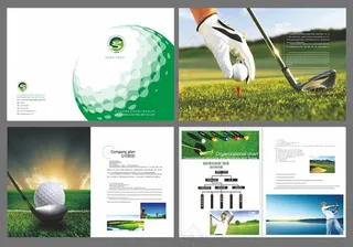 高尔夫宣传画册矢量素
