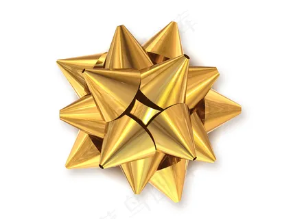 金色蝴蝶结装饰图片