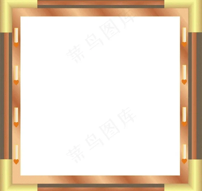 简单大方复古相框图片cdr矢量模版下载