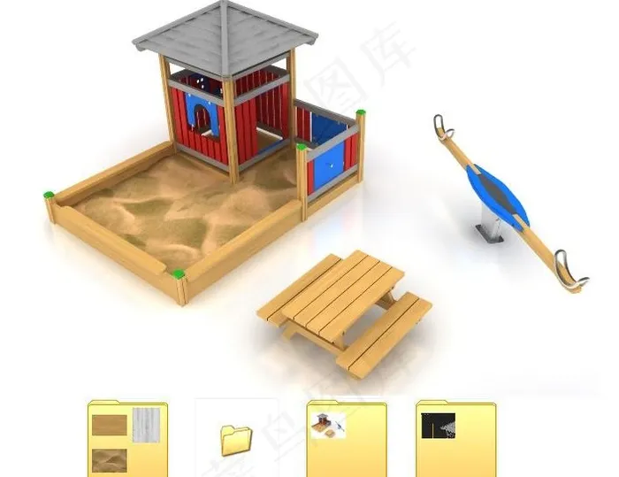 儿童游乐场模型图片