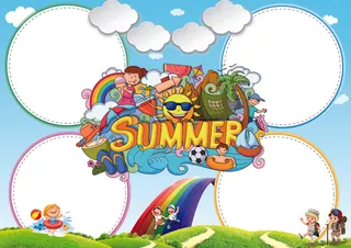 暑假小报暑假旅游手抄报word防溺...