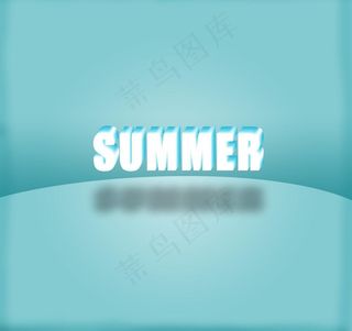 夏天水晶立体字图片