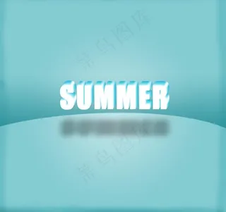 夏天水晶立体字图片