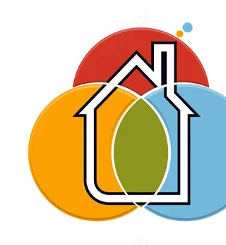 彩绘卡通房屋矢量素材