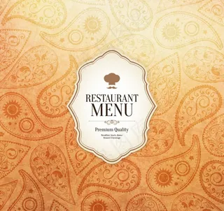 欧式花纹菜单封面图片