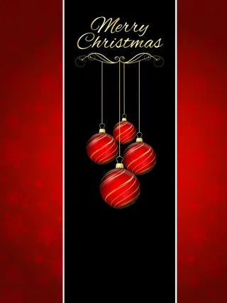 与挂件优雅的圣诞卡