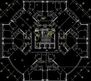 新港大厦 三十层电力平面图