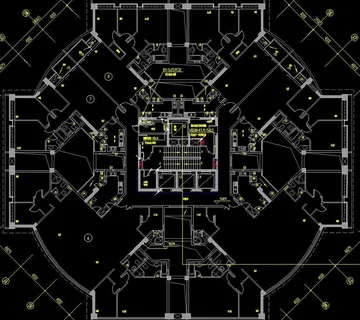 新港大厦 三十层电力平面图 新港大厦 三十层电力平面图