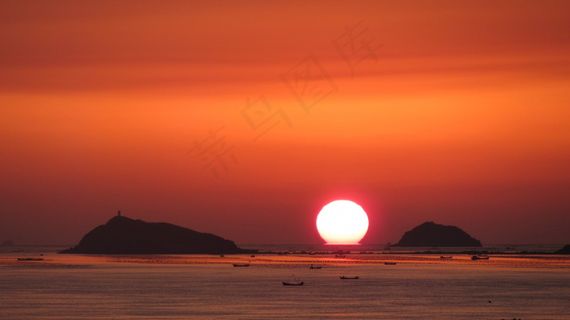 海上日出图片