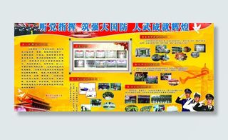 人武部周年展板图片