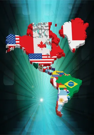 3D欧美国家版图矢量素材