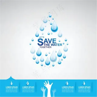 蓝色水滴生态图表图片