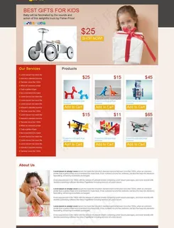 礼品页面css模板图片