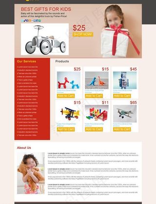 礼品页面css模板图片