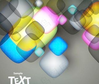 绚丽立体背景素材矢量图3
