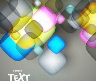 绚丽立体背景素材矢量图3