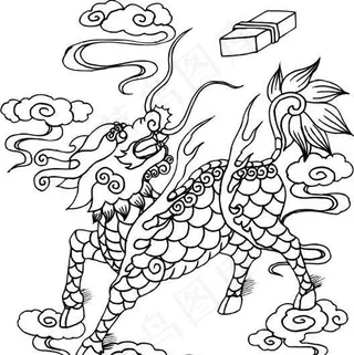 吉祥图案 黑白 中华传统 矢量 AI_0026